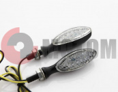 Указатели поворотов светодиодные (LED-001) (пара) универс.овал вытянутый Указатели поворотов светодиодные (LED-001) (пара) универс.овал вытянутый