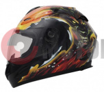 Шлем Masei 802 Regular,черн. с огнен. волком, L Шлем Masei 802 Regular,черн. с огнен. волком, L