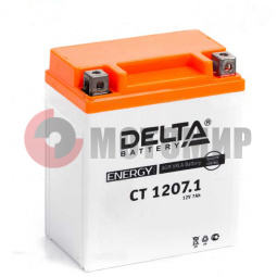 АКБ DELTA СТ 1207.1 12V--7Ач (114 х70 х132) высокий обратная (- +), 100 пуск.ток АКБ DELTA СТ 1207.1 12V--7Ач (114 х70 х132) высокий обратная (- +), 100 пуск.ток
