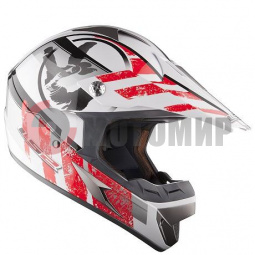 Шлем LS2 MX433 STRIPE,белый/красн., M Шлем LS2 MX433 STRIPE,белый/красн., M