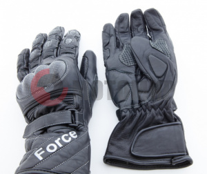 Перчатки Force Road Lighter (клетч.рис.), длин.,черн.,L кожа Перчатки Force Road Lighter (клетч.рис.), длин.,черн.,L кожа