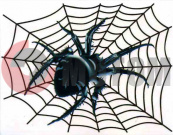 Наклейка Паук (125*160) на паутине Наклейка Паук (125*160) на паутине